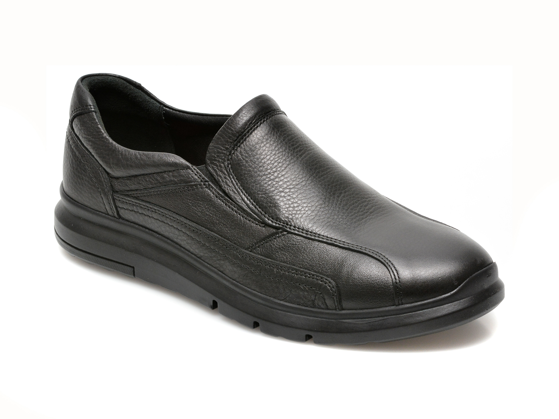 Pantofi OTTER negri, TTP41, din piele naturala Otter imagine 2022 reducere