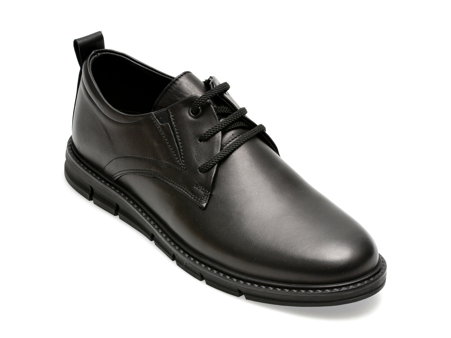 Pantofi OTTER negri, TTR1, din piele naturala /barbati/pantofi