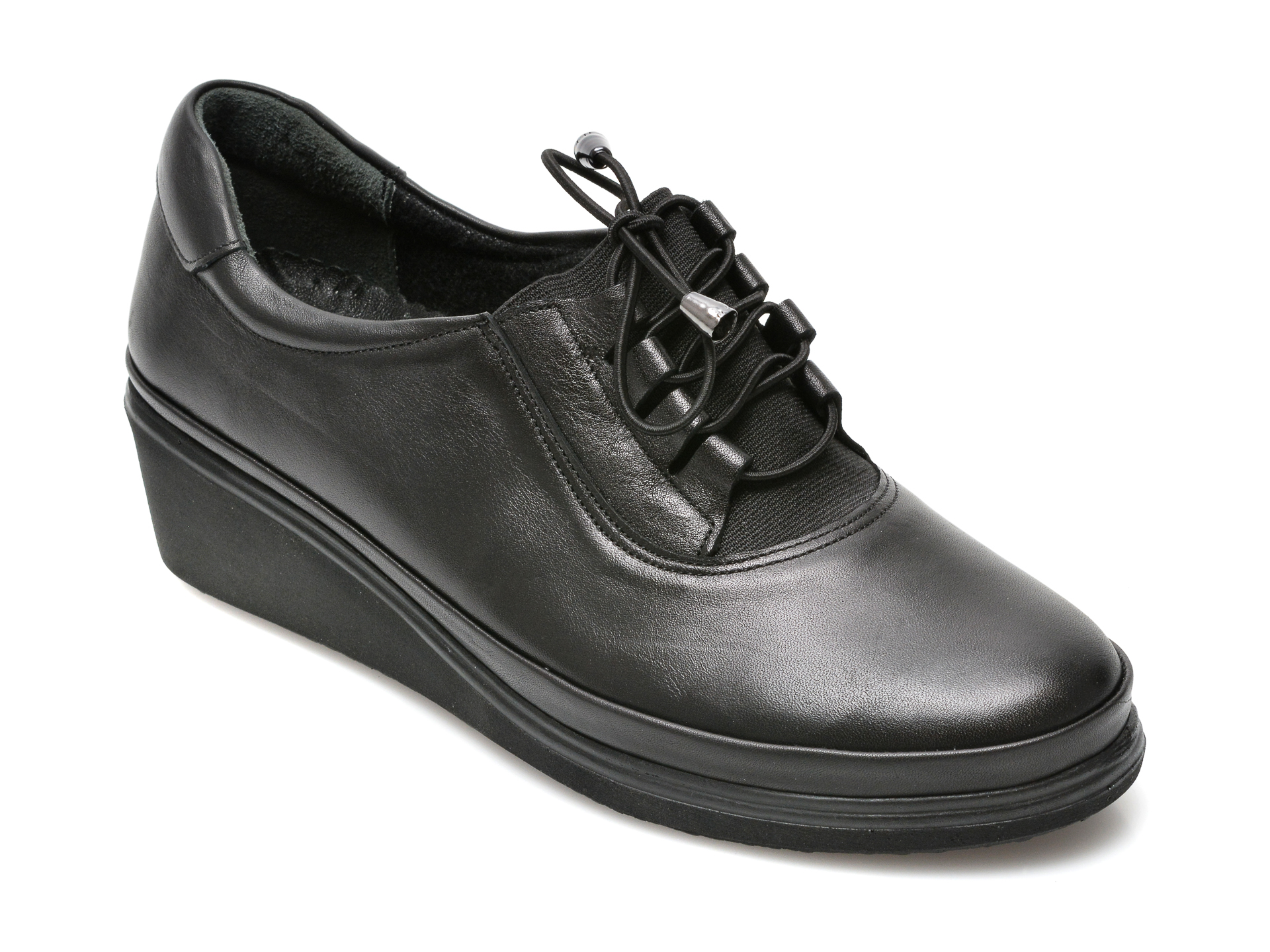 Pantofi OZIYS negri, 1002, din piele naturala otter.ro