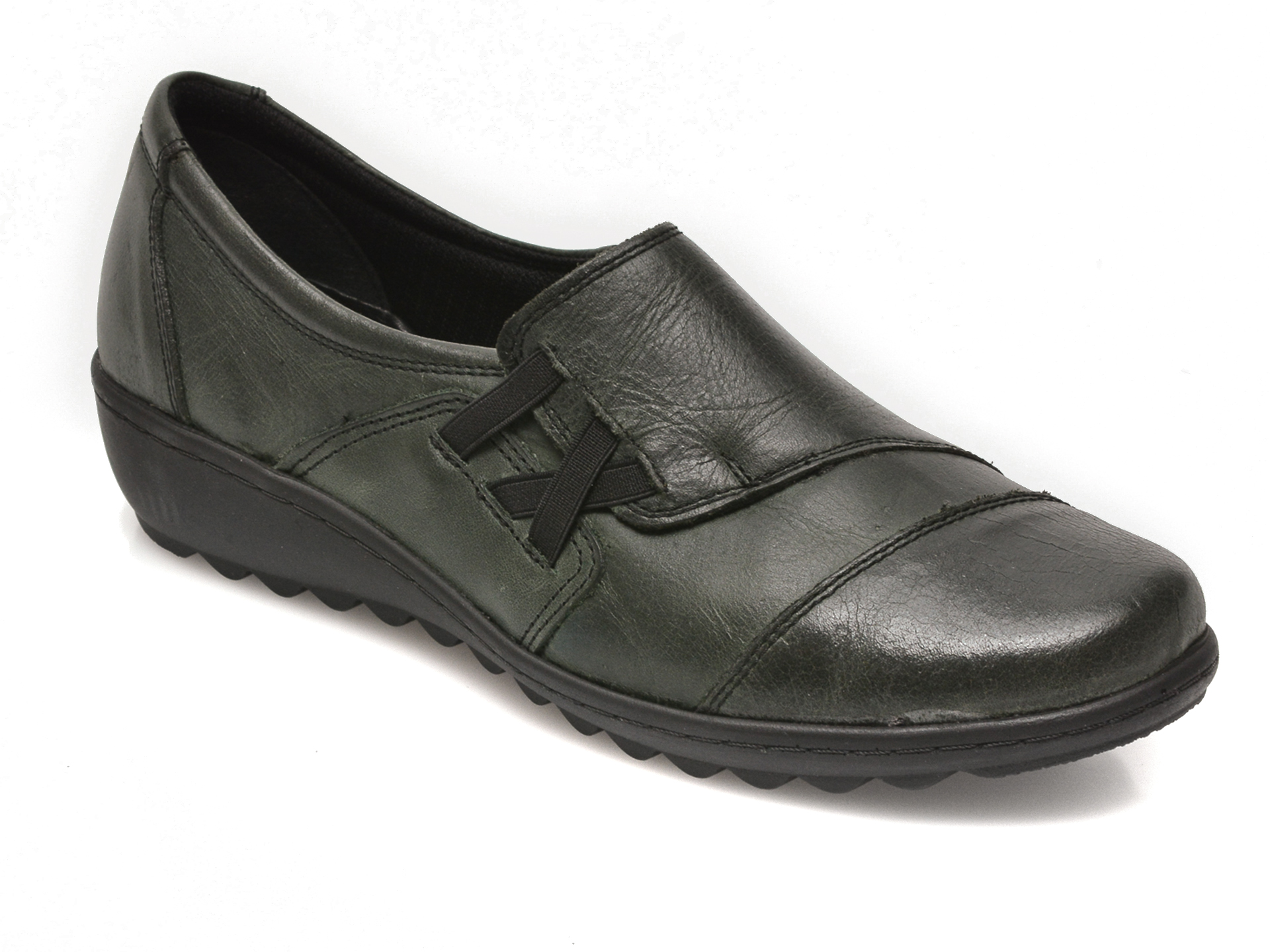 Pantofi PASS COLLECTION kaki, 33515, din piele naturala otter.ro otter.ro