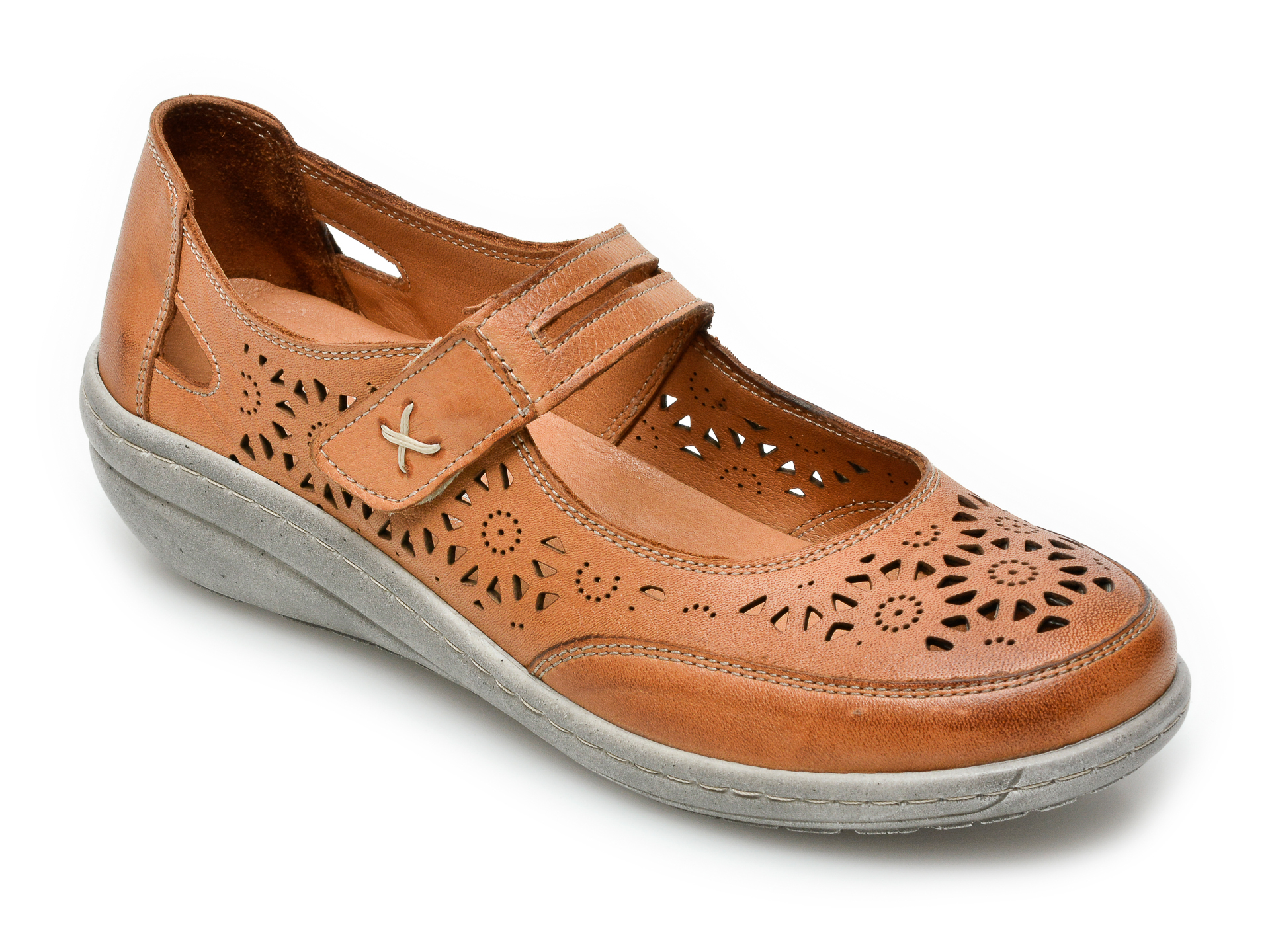 Pantofi PASS COLLECTION maro, 62050, din piele naturala otter.ro