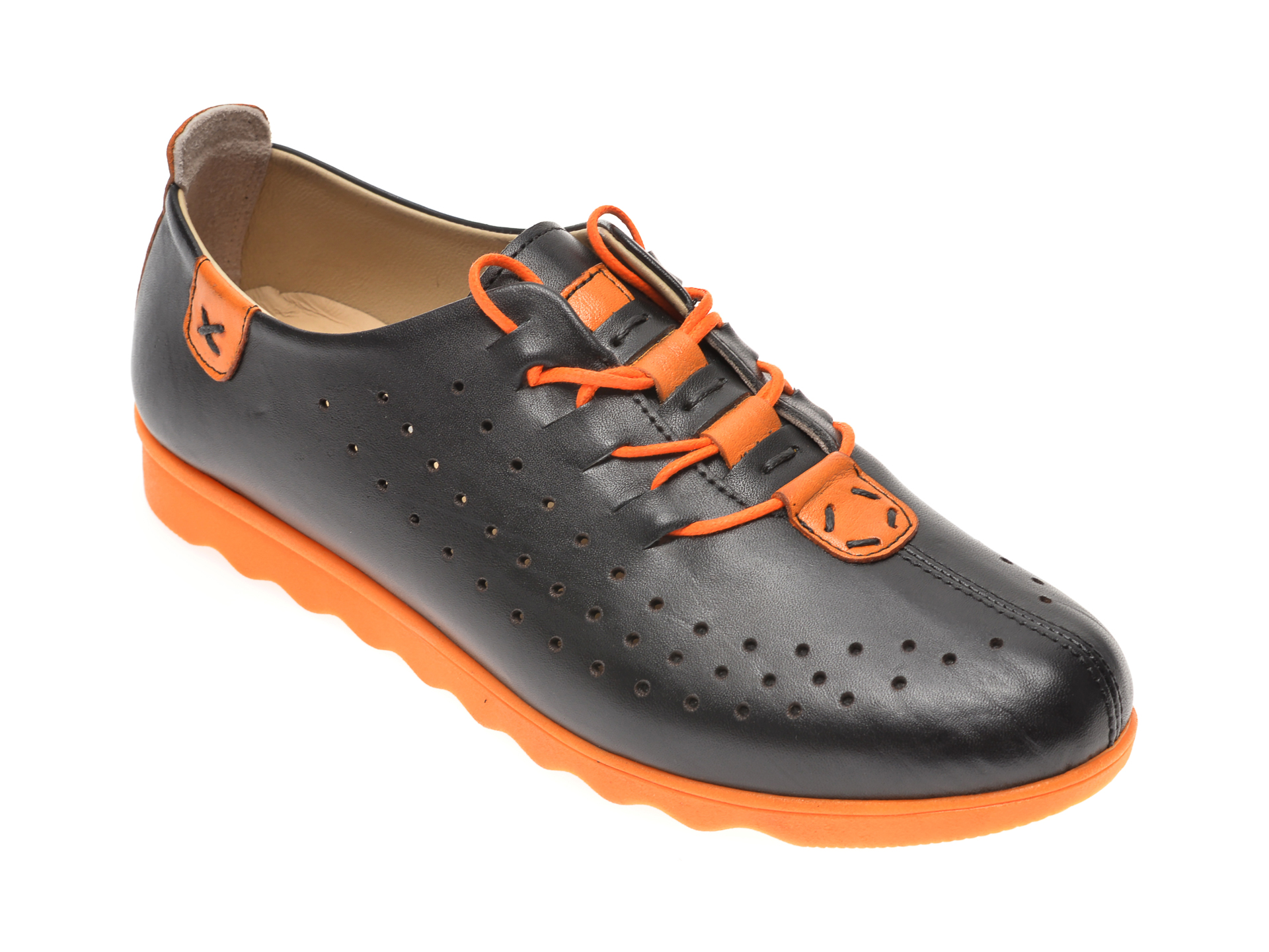 Pantofi PASS COLLECTION negri, K92101, din piele naturala