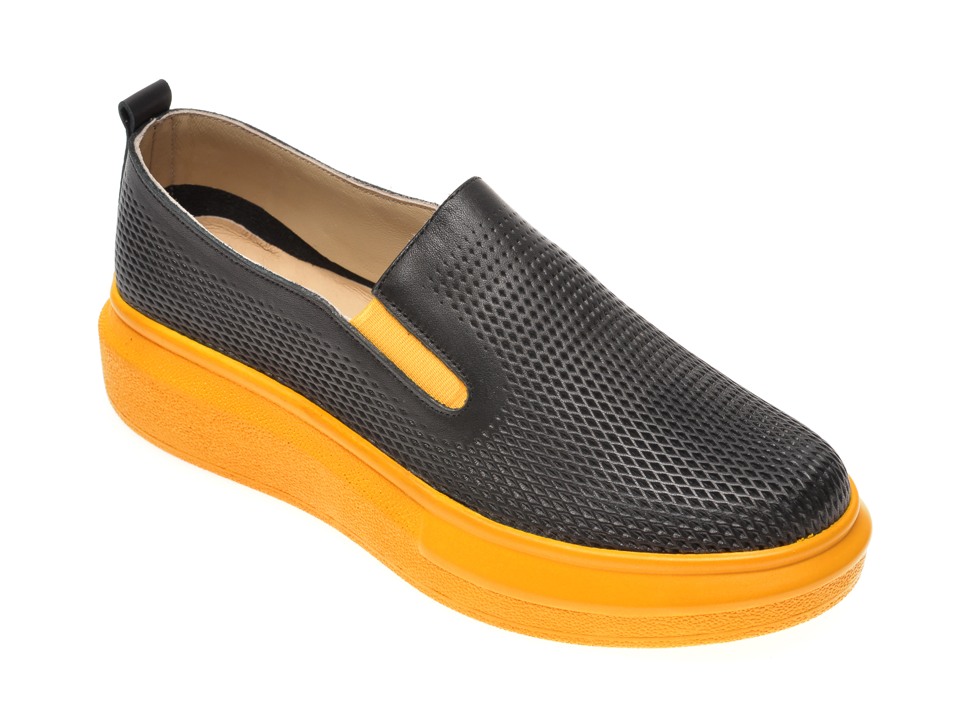 Pantofi PASS COLLECTION negri, K92102, din piele naturala