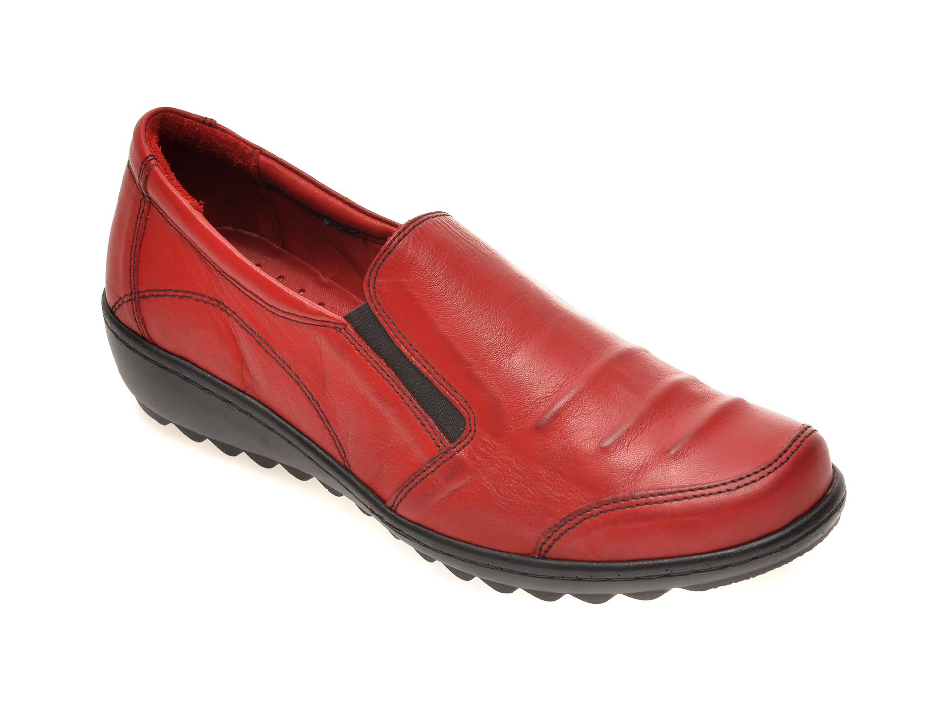 Pantofi PASS COLLECTION rosii, 15115, din piele naturala imagine Black Friday 2021