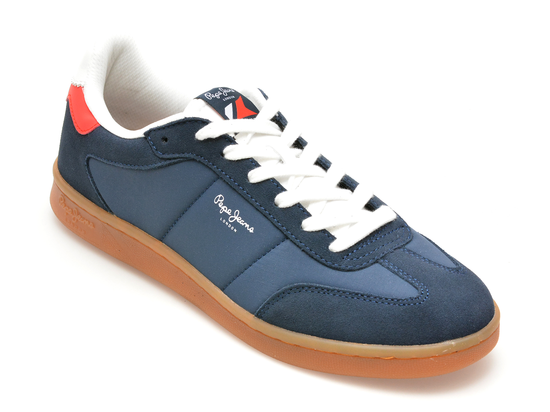 Pantofi PEPE JEANS bleumarin, MS00012, din piele intoarsa