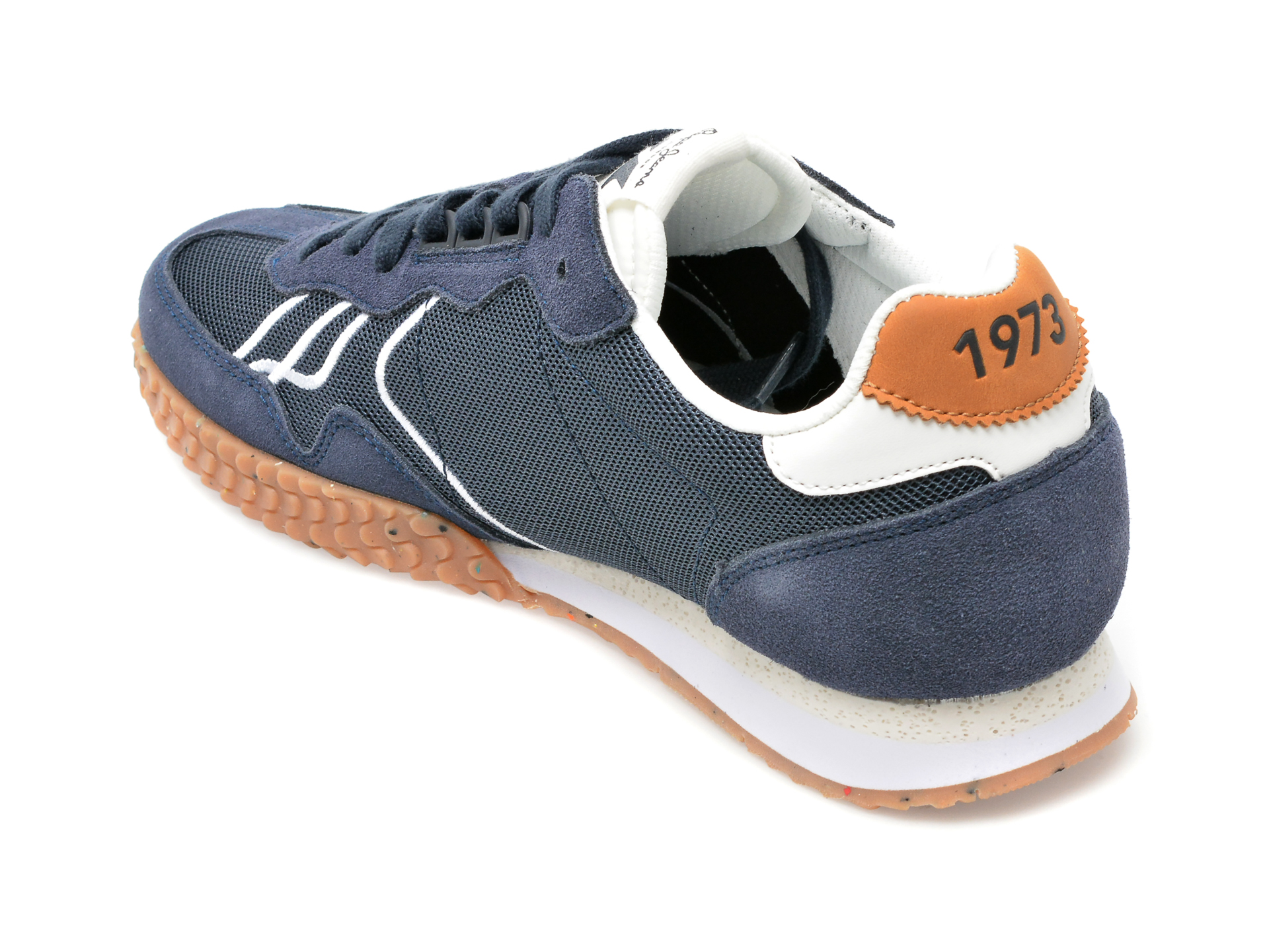 Poze Pantofi PEPE JEANS bleumarin, MS30940, din piele intoarsa si material textil otter.ro