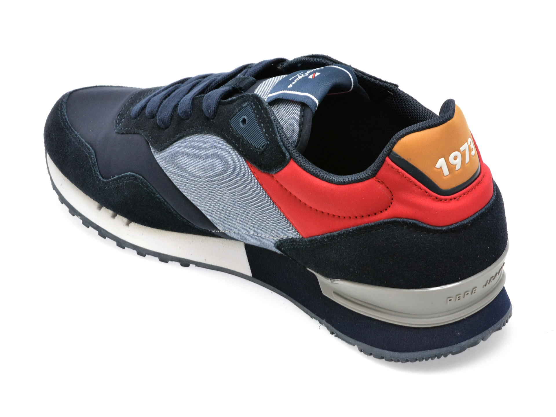 Poze Pantofi PEPE JEANS bleumarin, MS30990, din piele intoarsa si material textil