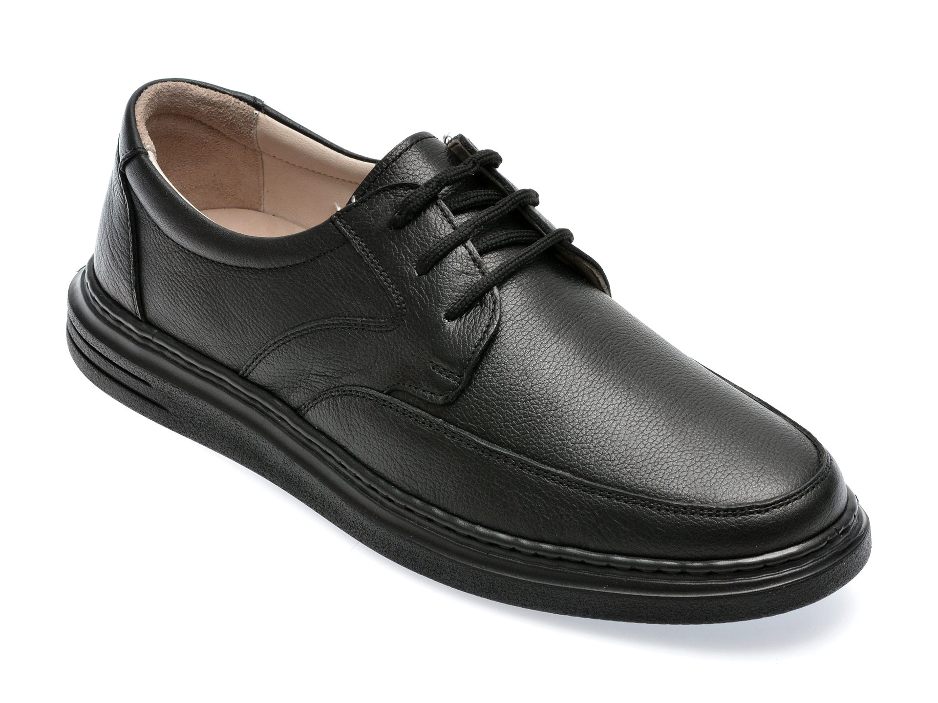 Pantofi POLARIS 5 NOKTA negri, 104259, din piele naturala /barbati/pantofi imagine super redus 2022