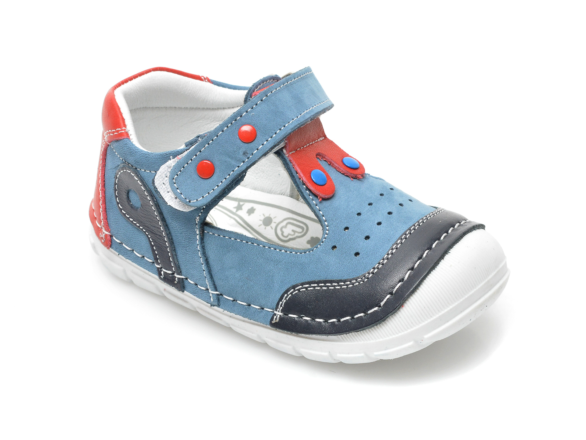 Pantofi POLARIS albastri, 520151, din piele naturala /copii/incaltaminte