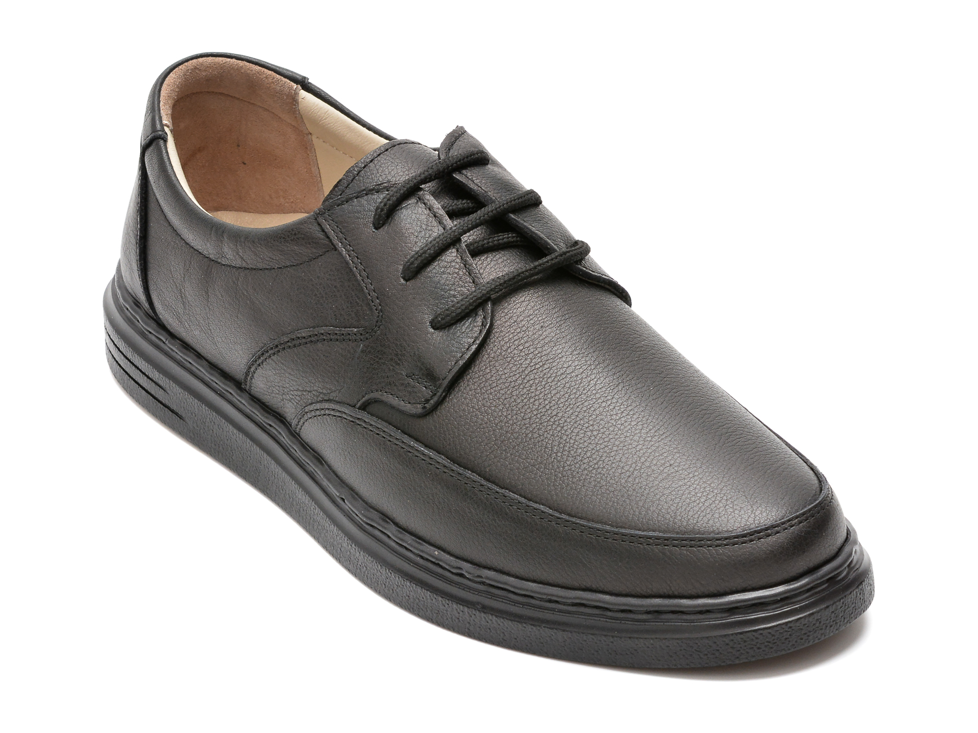 Pantofi POLARIS negri, 104259, din piele naturala /barbati/pantofi