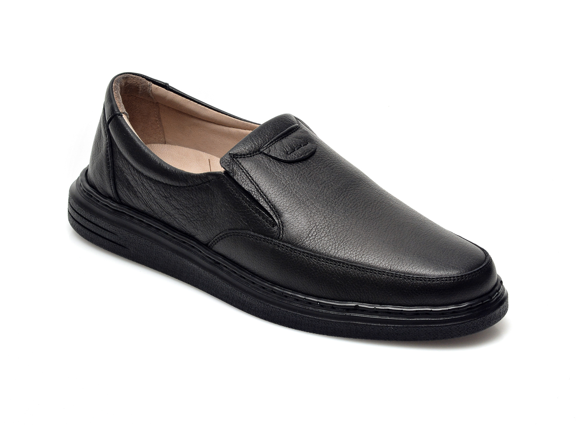 Pantofi POLARIS negri, 104260, din piele naturala /barbati/pantofi