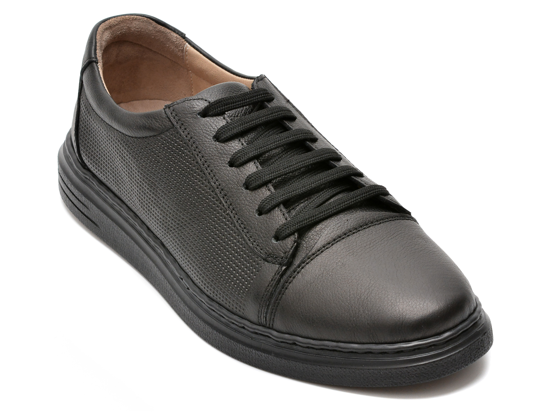 Pantofi POLARIS negri, 104261N, din piele naturala /barbati/pantofi