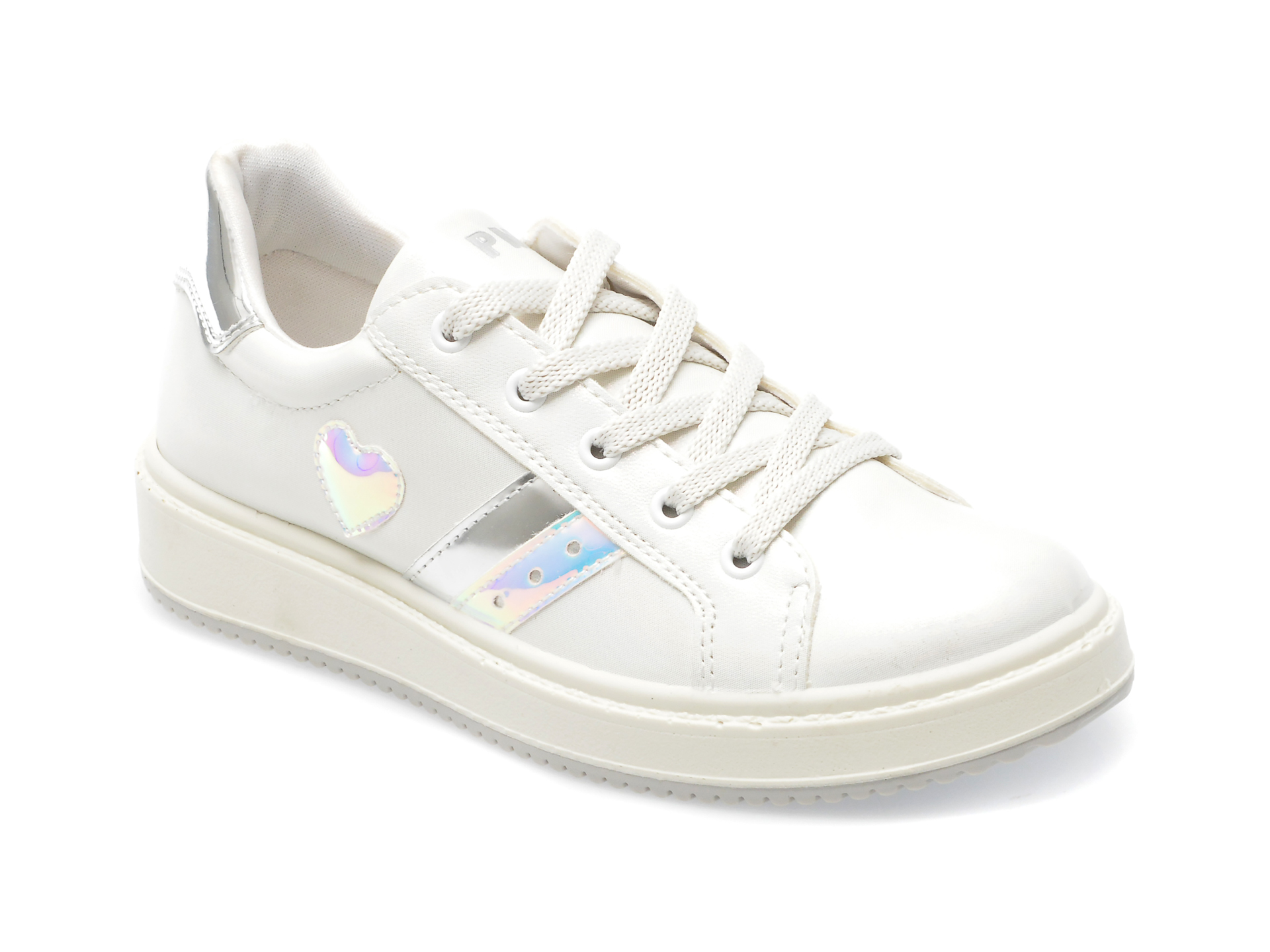 Pantofi PRIMIGI albi, 38679, din piele ecologica /copii/incaltaminte