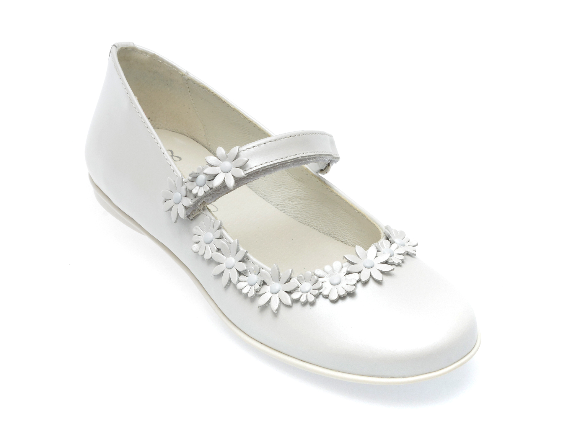 Pantofi PRIMIGI albi, 39201, din piele naturala /copii/incaltaminte