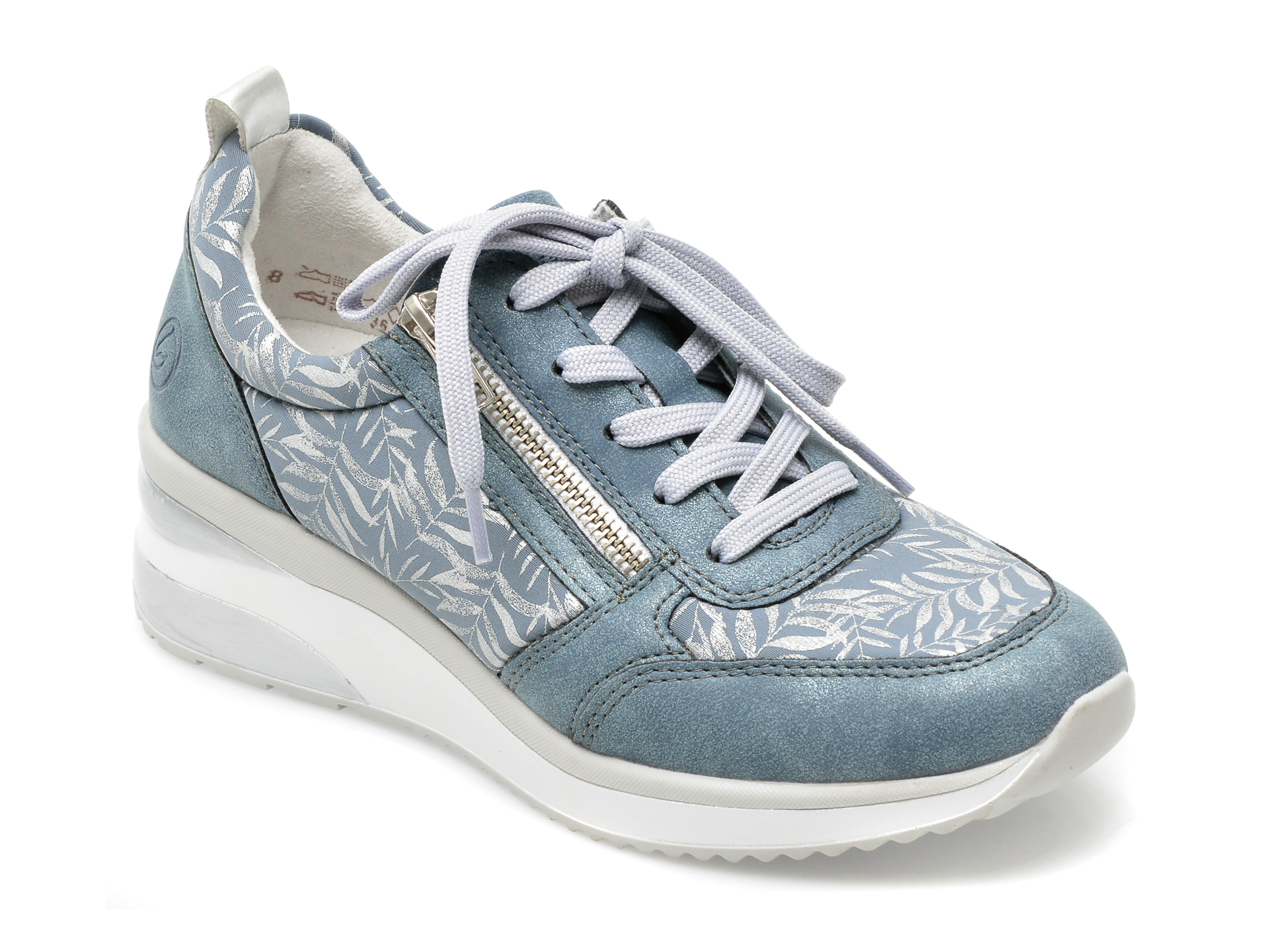 Pantofi REMONTE albastri, D2401, din material textil si piele ecologica /femei/pantofi