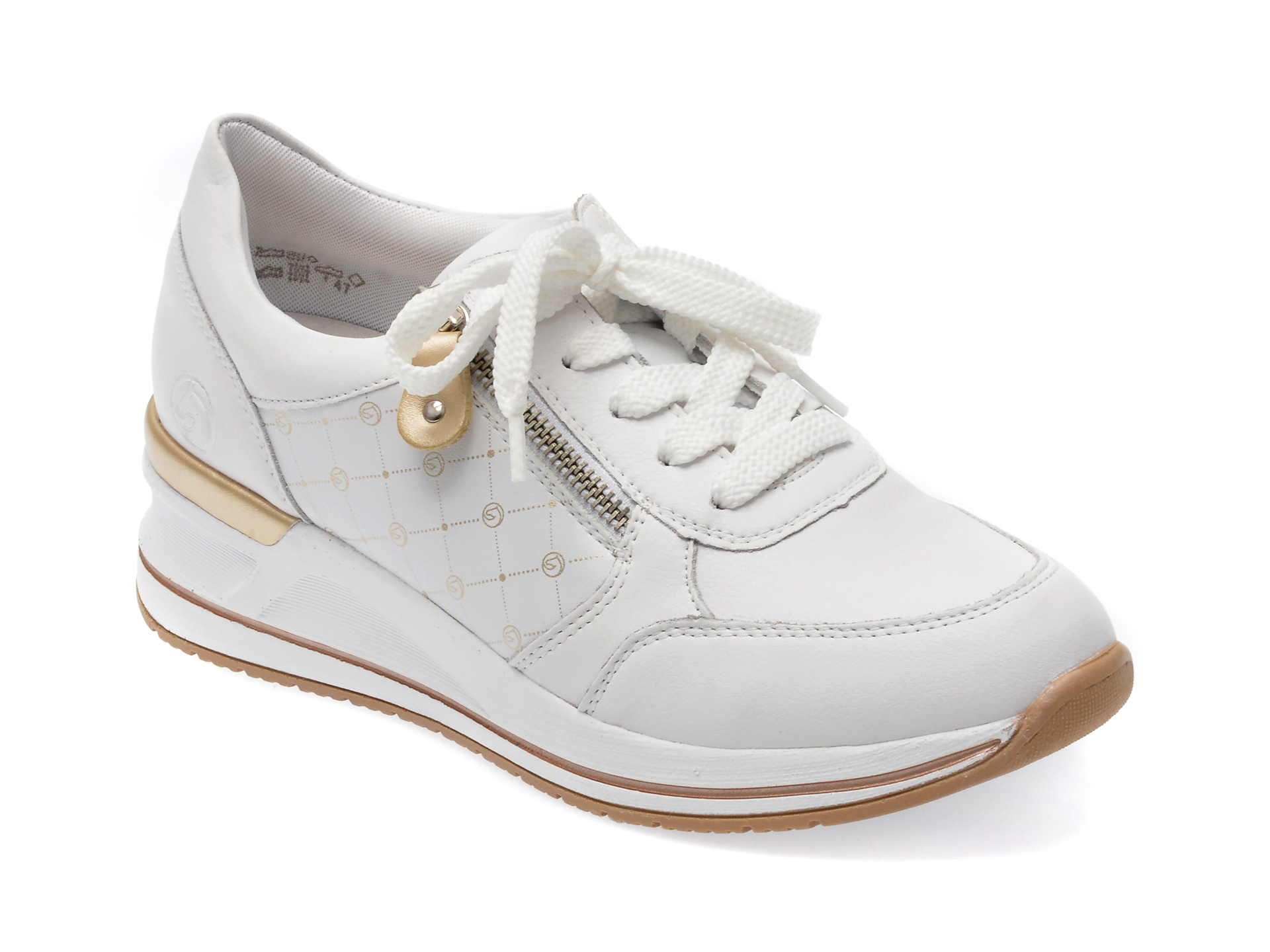 Pantofi REMONTE albi, D3211, din piele naturala /femei/pantofi