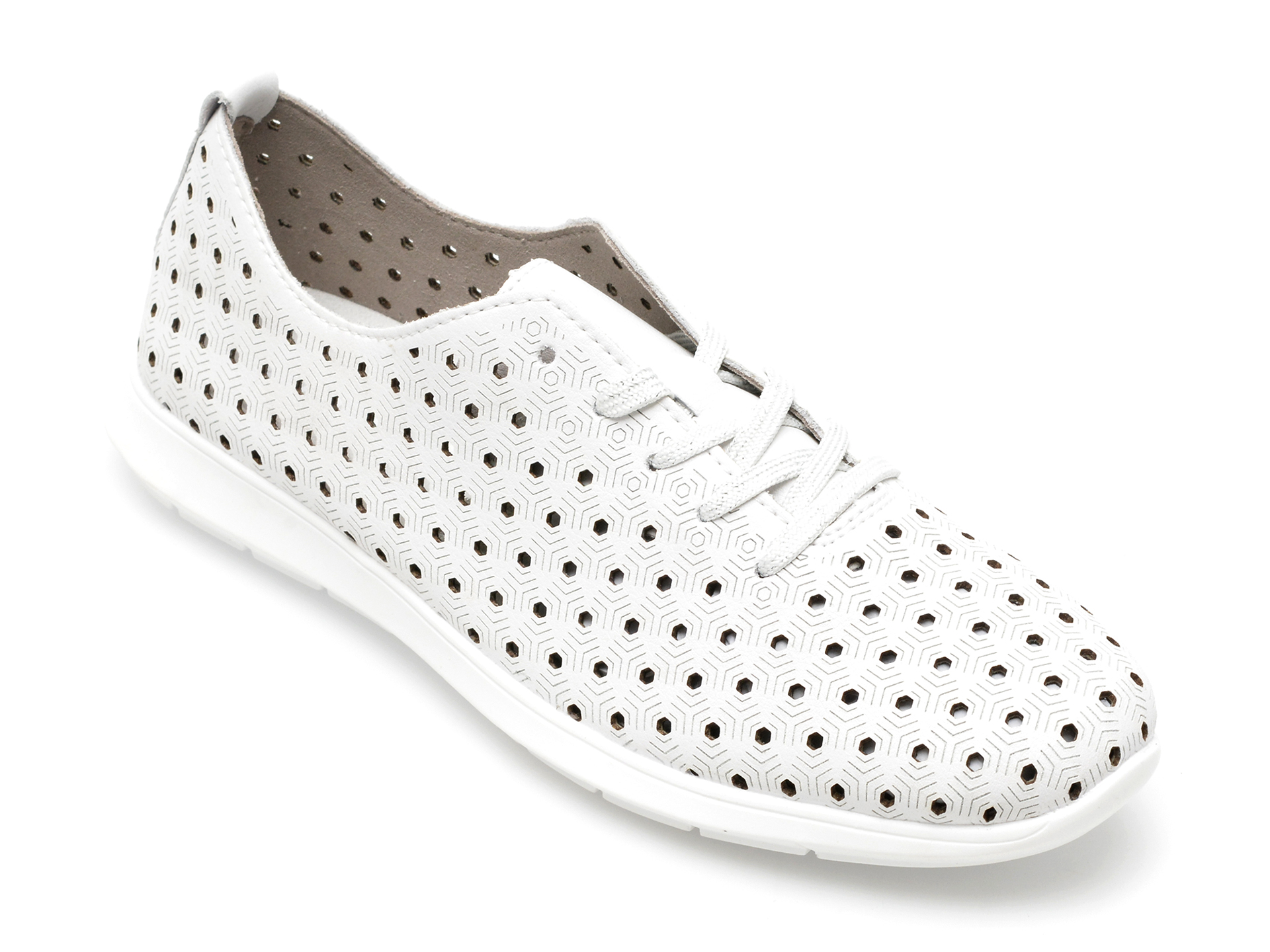 Pantofi REMONTE albi, R7101, din piele naturala /femei/pantofi imagine noua