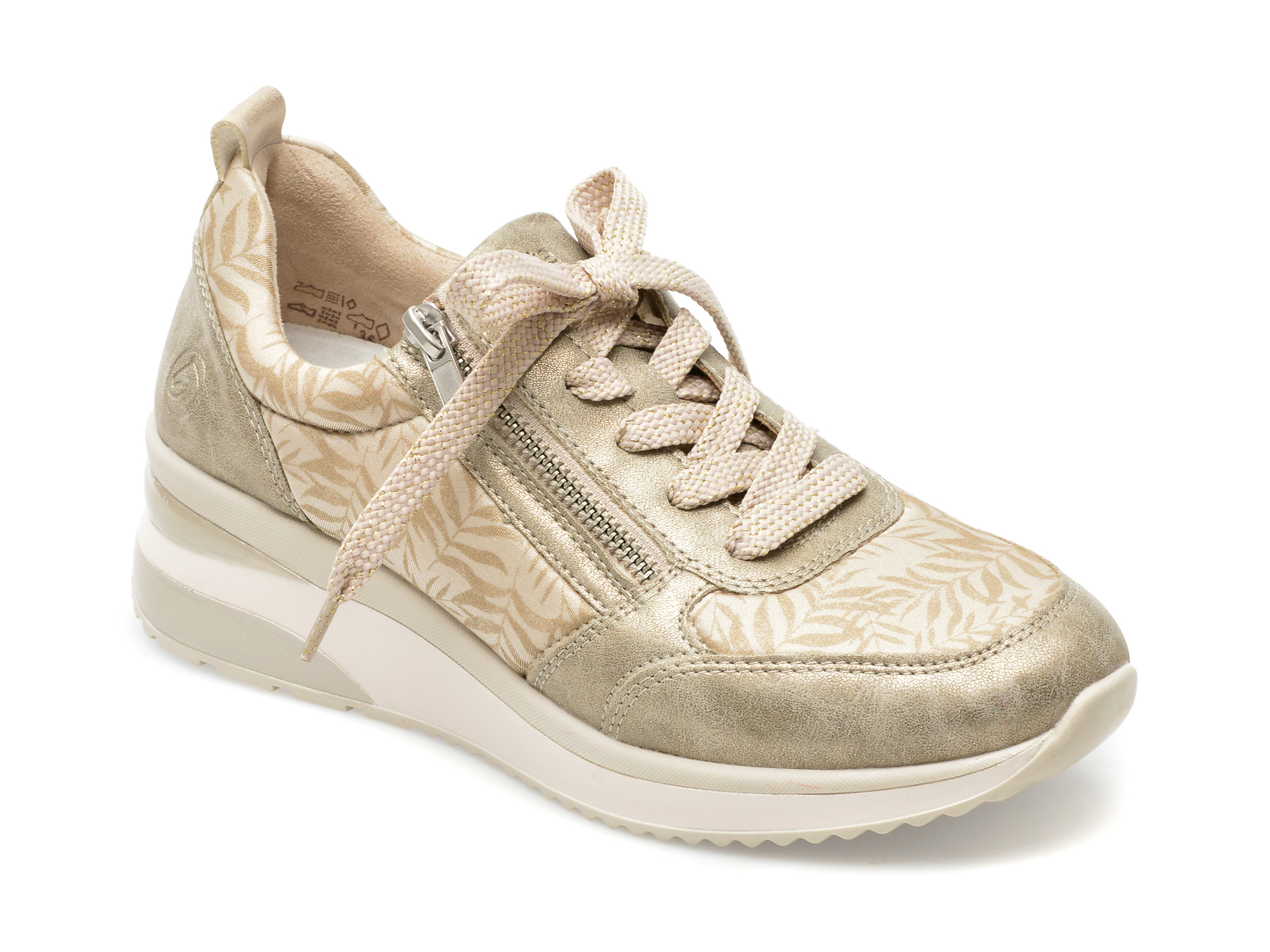 Pantofi REMONTE bej, D2401, din material textil si piele ecologica /femei/pantofi imagine noua