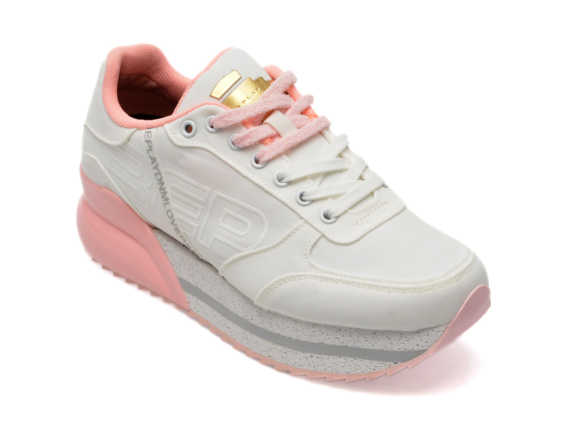 Pantofi REPLAY albi, WS3D36T, din material textil otter.ro