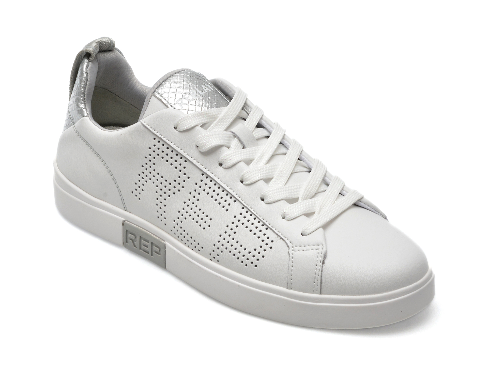 Pantofi REPLAY albi, WZ3S12L, din piele naturala otter.ro