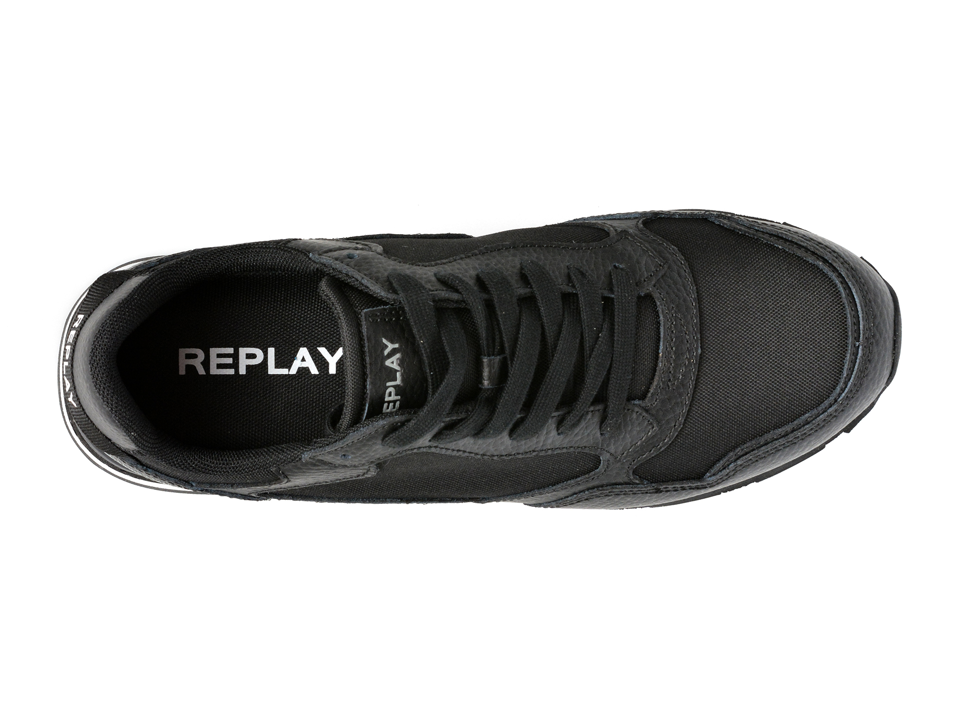 Pantofi REPLAY negri, MS6864L, din piele naturala