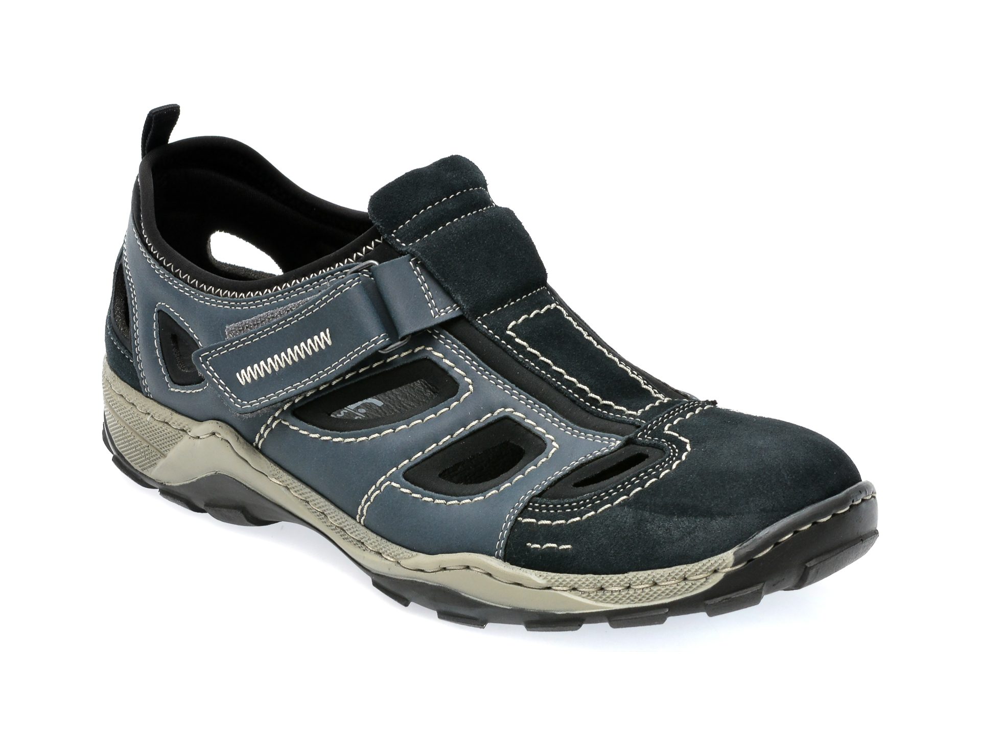 Pantofi RIEKER bleumarin, 8075, din piele ecologica /barbati/pantofi imagine noua