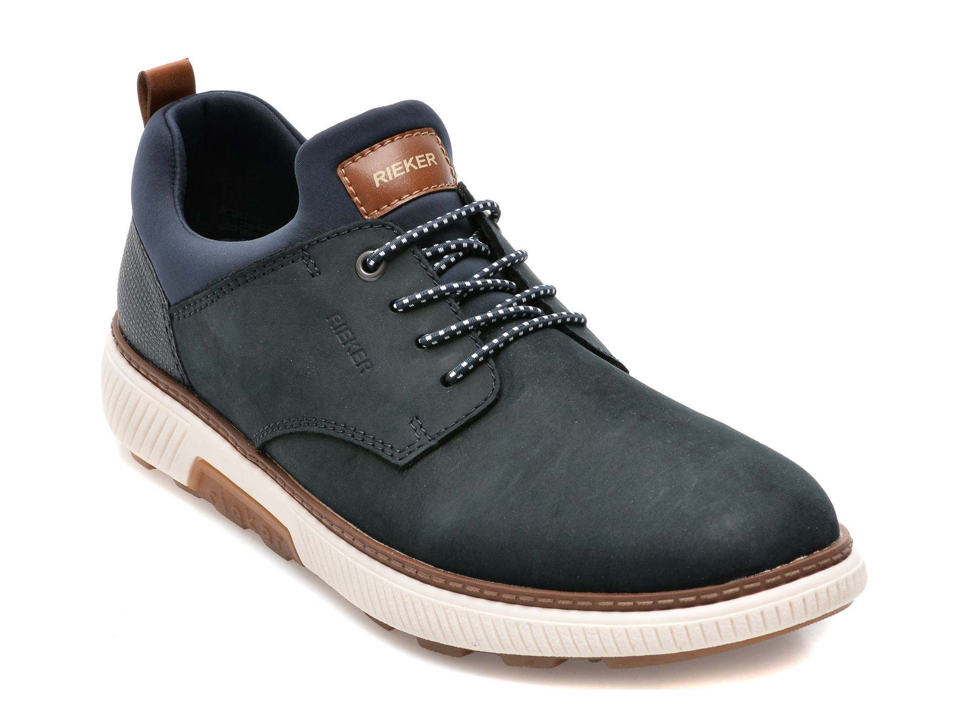 Pantofi RIEKER bleumarin, B3360, din piele naturala /barbati/pantofi
