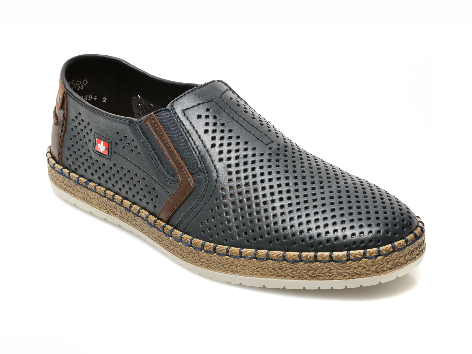 Pantofi RIEKER bleumarin, B5297, din piele naturala otter.ro