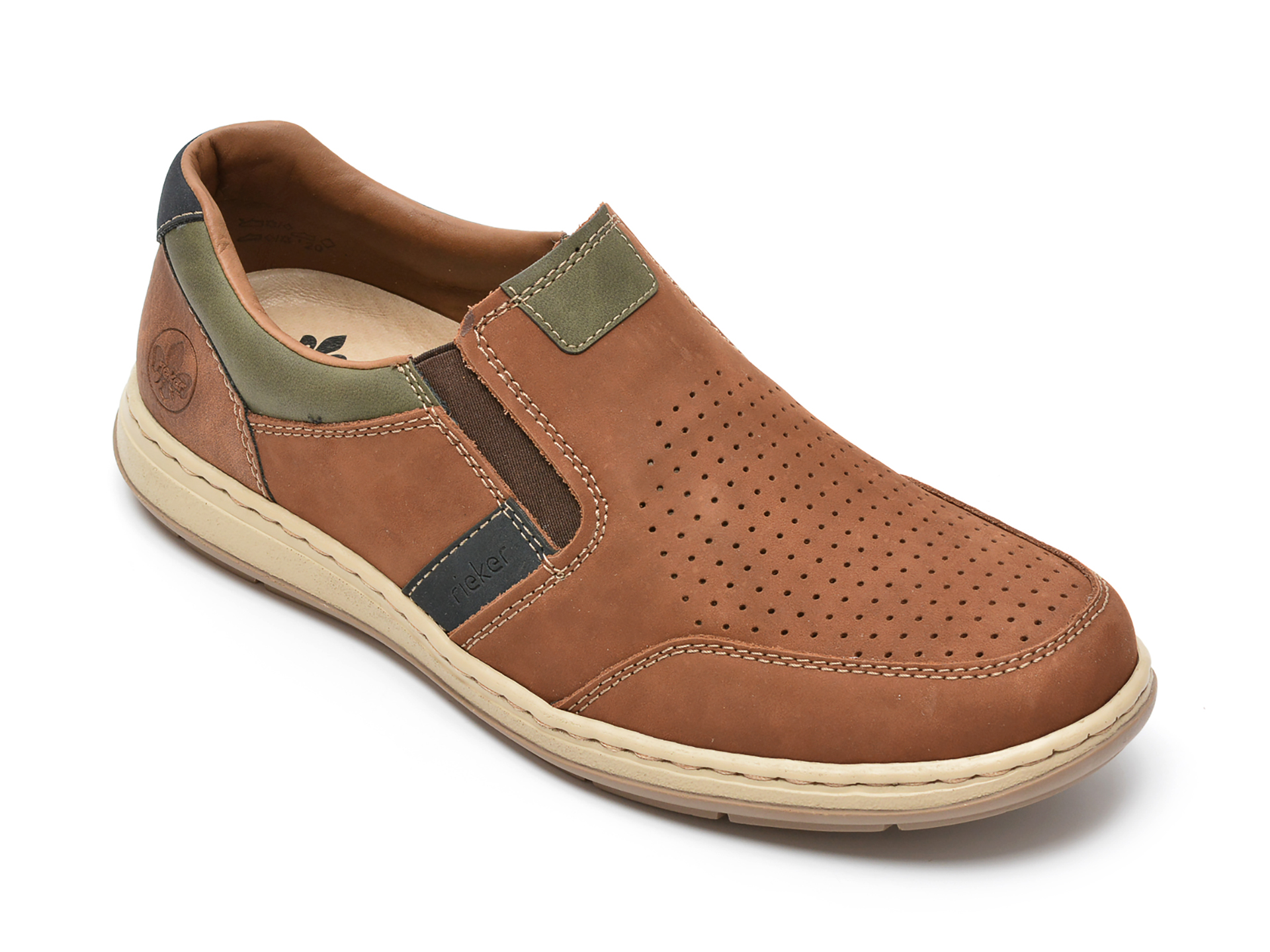 Pantofi RIEKER maro, 17371, din piele naturala