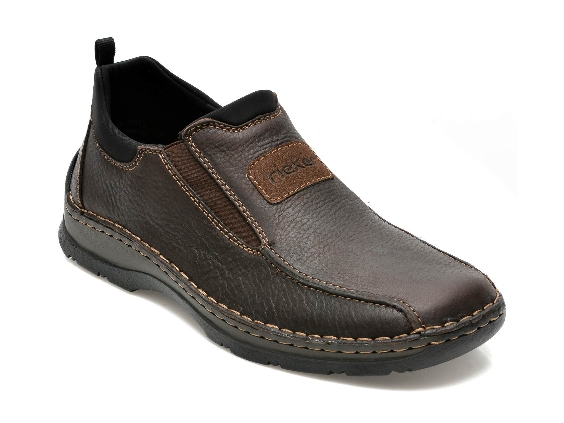 Pantofi RIEKER maro, 5363, din piele naturala /barbati/pantofi imagine noua