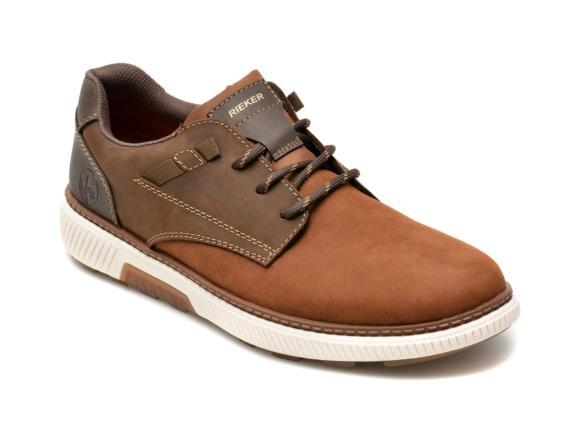 Pantofi RIEKER maro, B3320, din piele naturala /barbati/pantofi