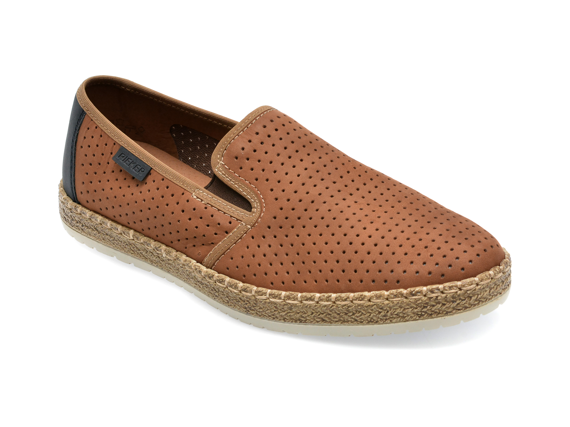 Pantofi RIEKER maro, B5278, din piele naturala /barbati/pantofi