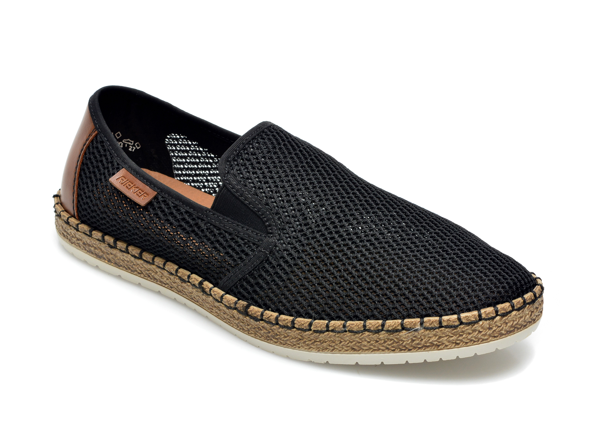 Pantofi RIEKER negri, B5276, din material textil otter.ro imagine 2022 reducere