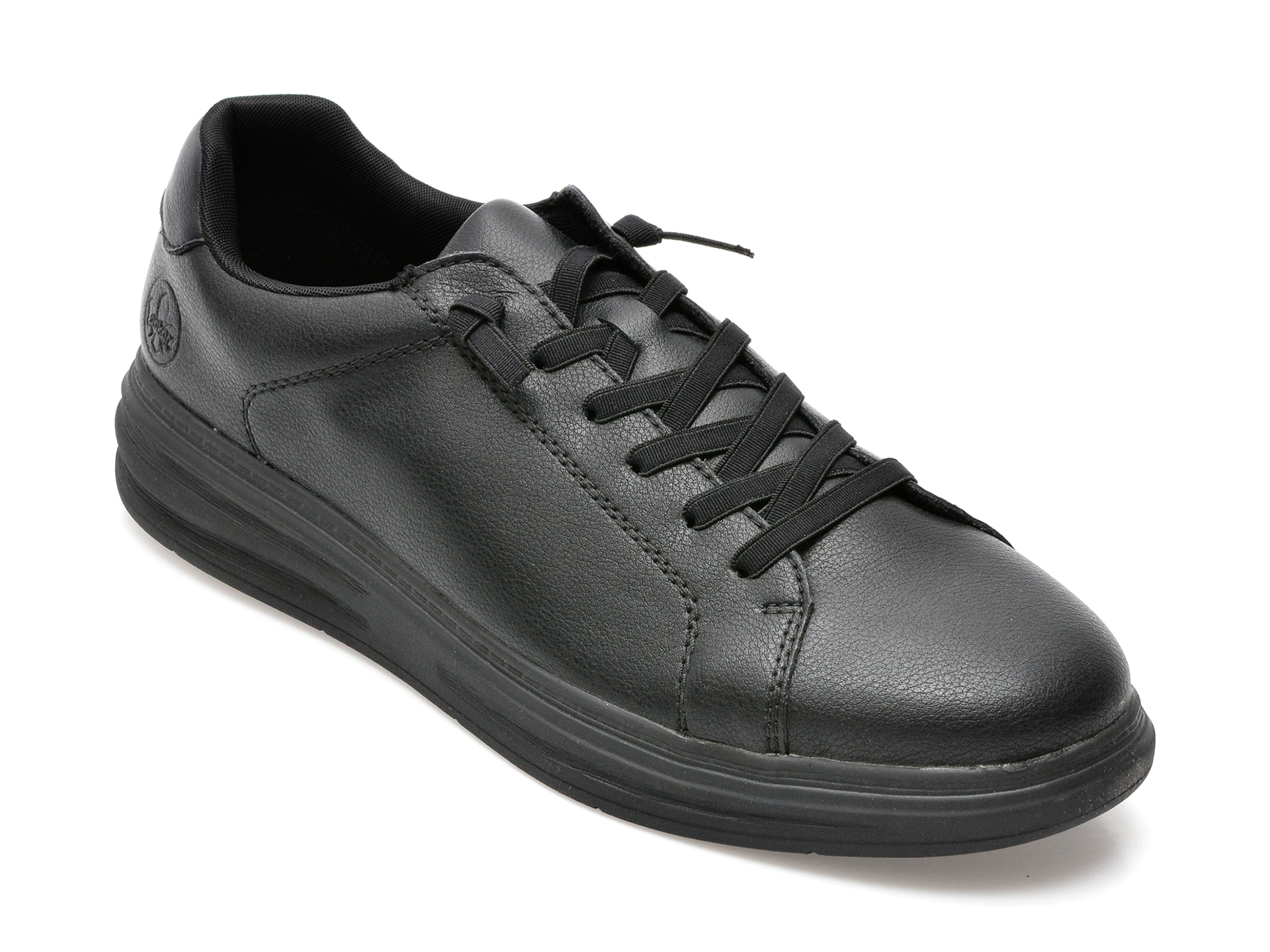 Pantofi RIEKER negri, B6321, din piele naturala /barbati/pantofi imagine noua