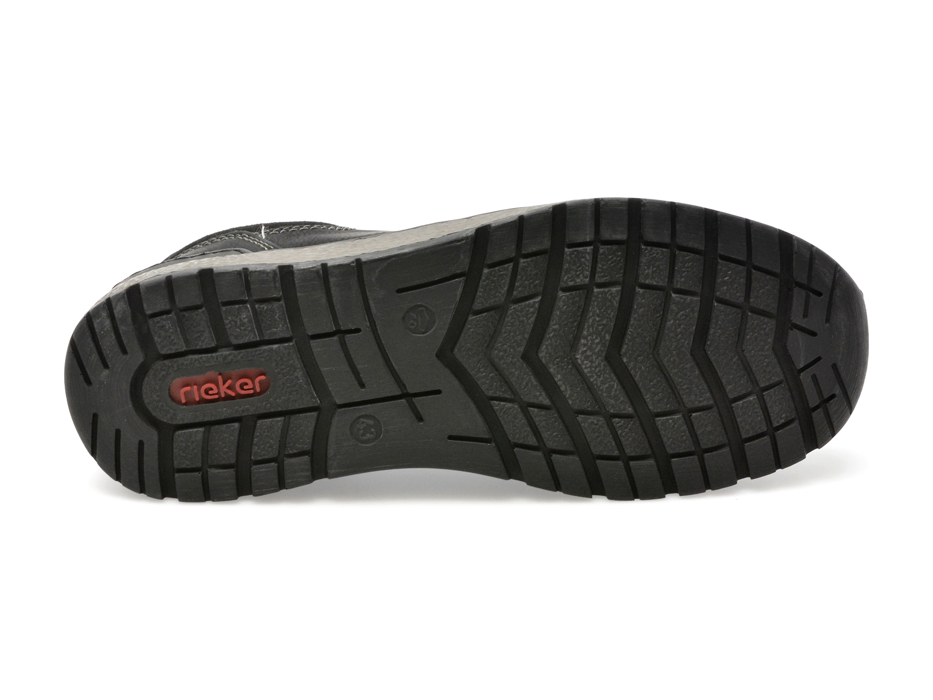 Pantofi RIEKER negri, B9062, din piele ecologica