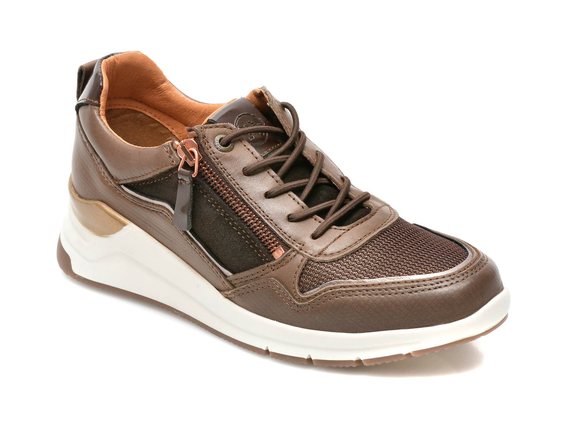Pantofi SALAMANDER maro, 34501, din piele naturala otter imagine noua