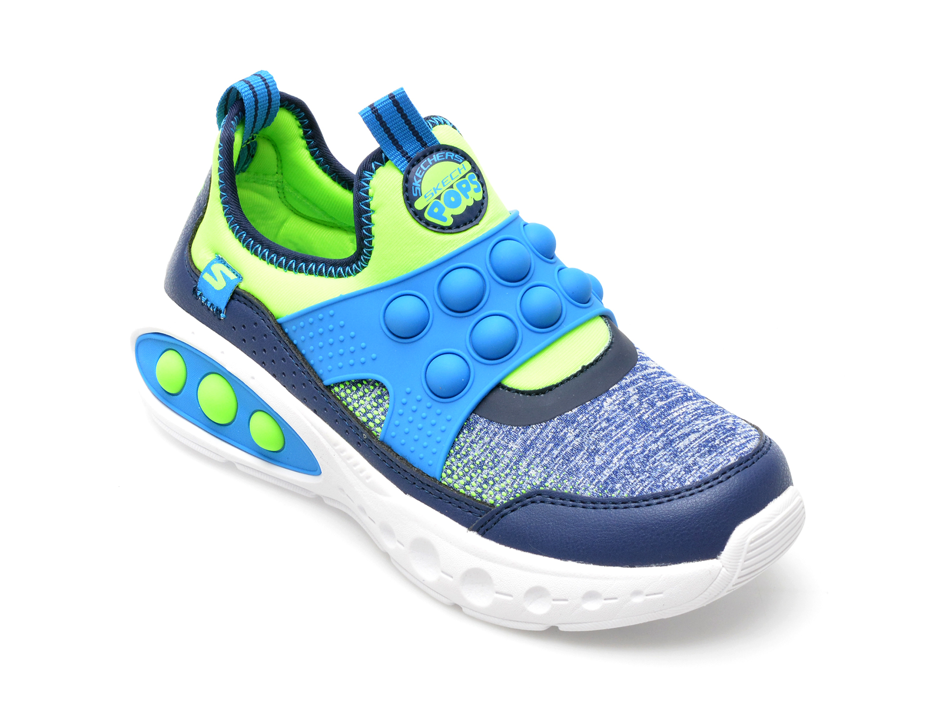 Pantofi SKECHERS albastri, SKECH POPS, din material textil /copii/incaltaminte imagine super redus 2022