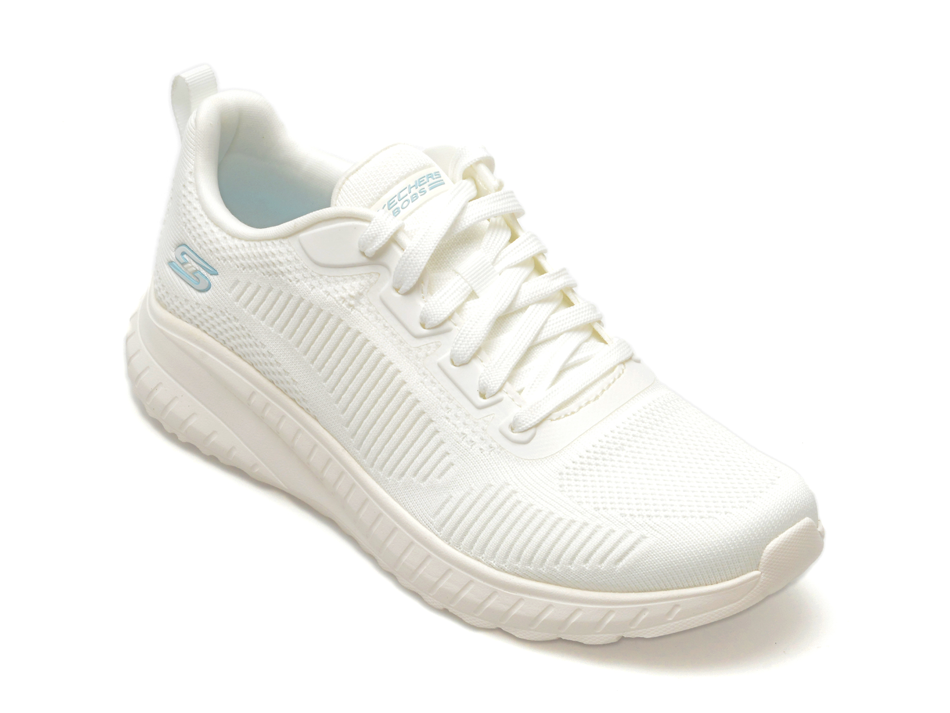 Pantofi SKECHERS albi, 117209, din material textil