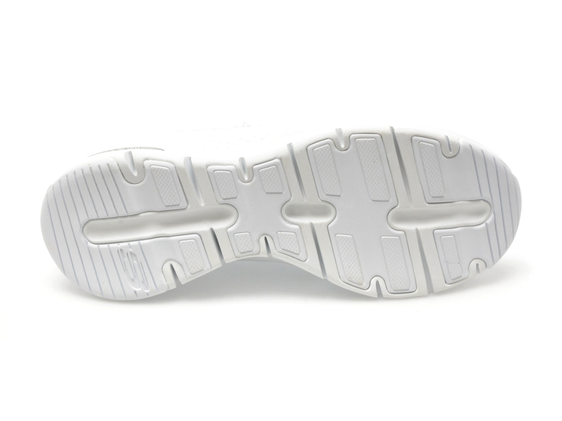 Pantofi SKECHERS albi, ARCH FIT, din piele naturala