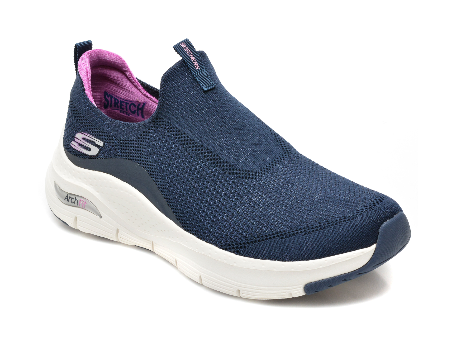 Pantofi SKECHERS bleumarin, ARCH FIT, din material textil imagine reduceri black friday 2021 otter.ro