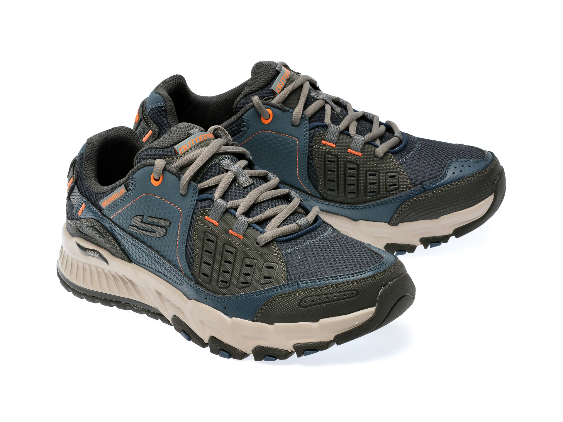 Poze Pantofi SKECHERS bleumarin, ARCH FIT, din piele ecologica si material textil otter.ro