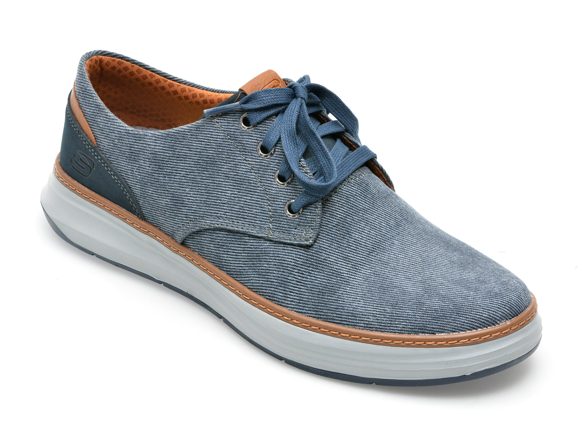 Pantofi SKECHERS bleumarin, MORENO, din material textil /barbati/pantofi imagine noua