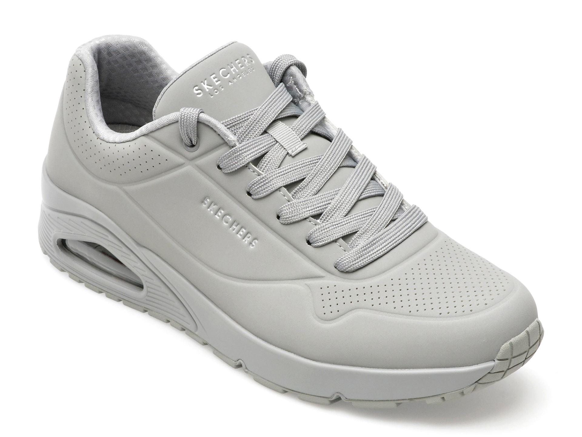 Pantofi SKECHERS gri, 52458, din piele ecologica