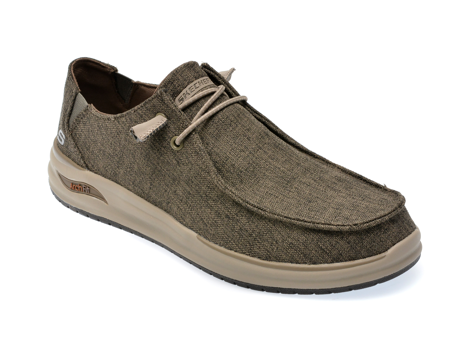 Pantofi SKECHERS gri, ARCH FIT, din material textil /barbati/pantofi imagine super redus 2022