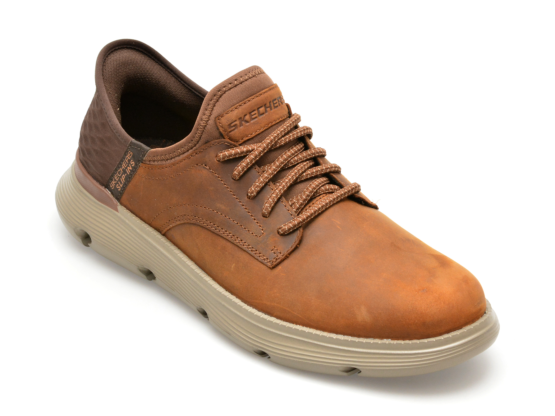 Pantofi SKECHERS maro, 205046, din piele naturala