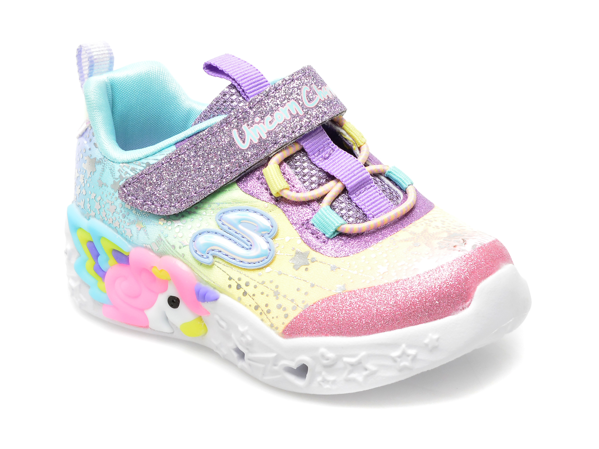 Pantofi SKECHERS multicolor, UNICORN CHARMER, din piele ecologica copii 2023-03-21