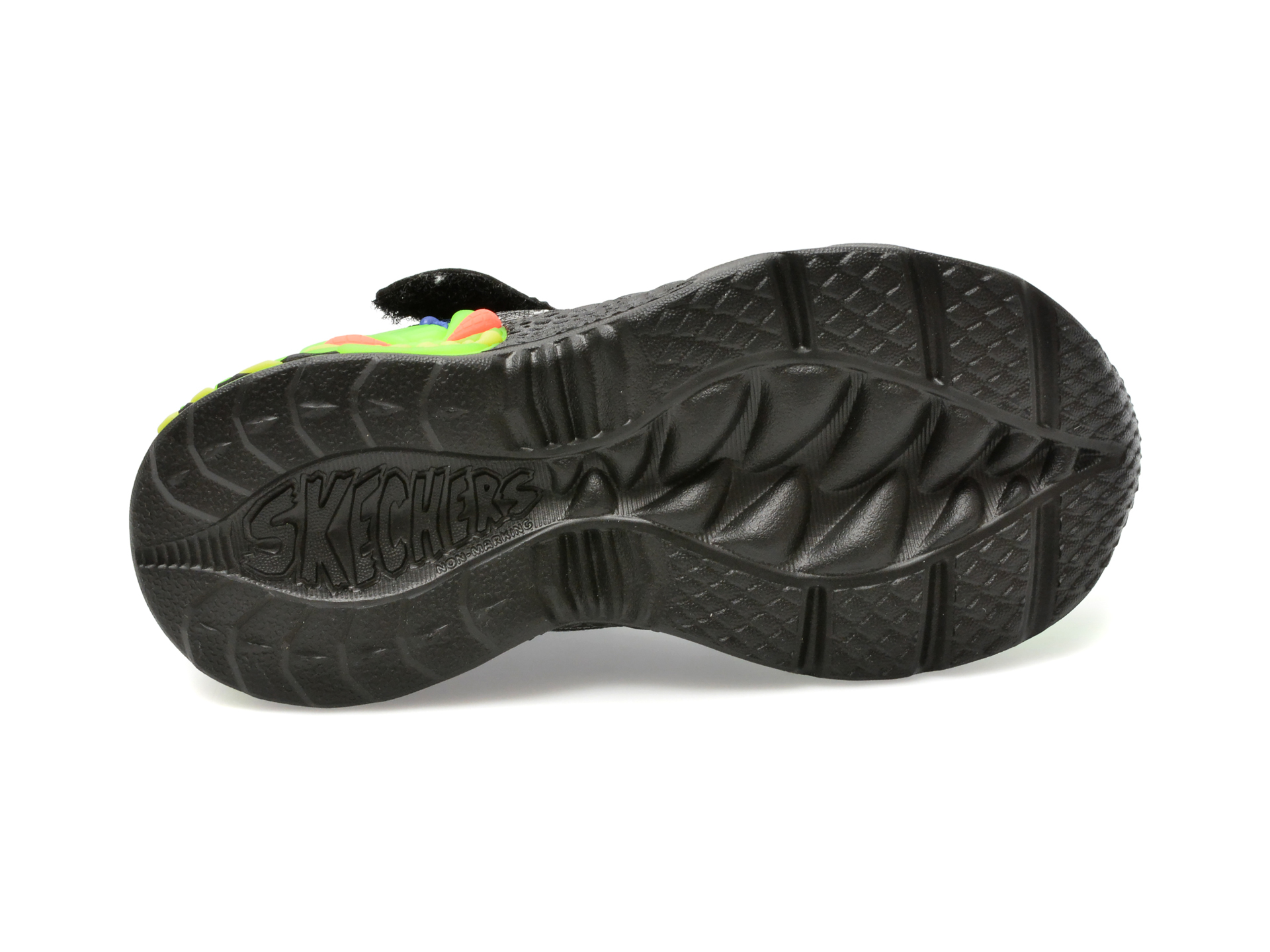Pantofi SKECHERS negri, 400617L, din piele ecologica