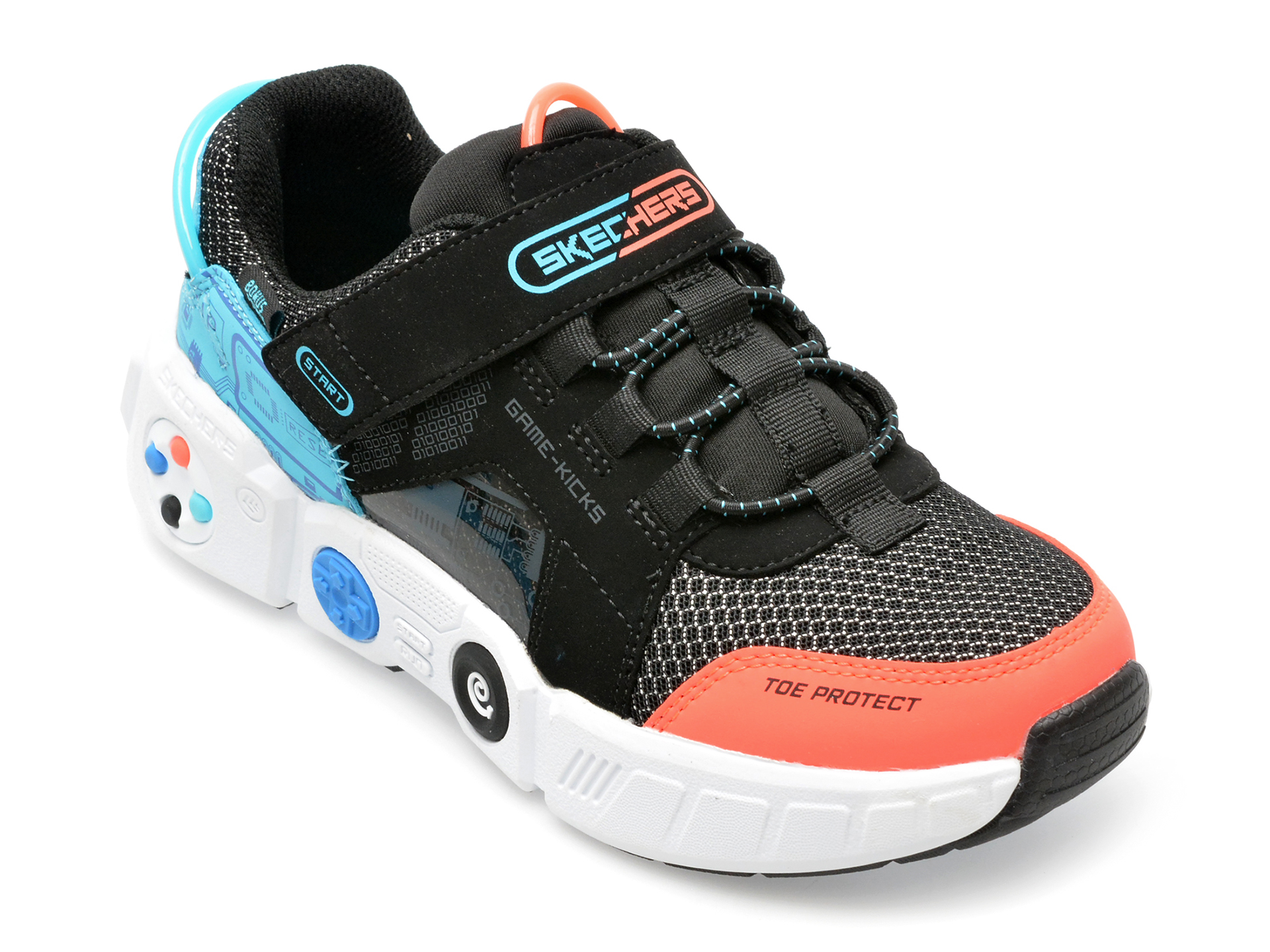 Pantofi SKECHERS negri, 402260L, din piele ecologica /copii/incaltaminte imagine super redus 2022