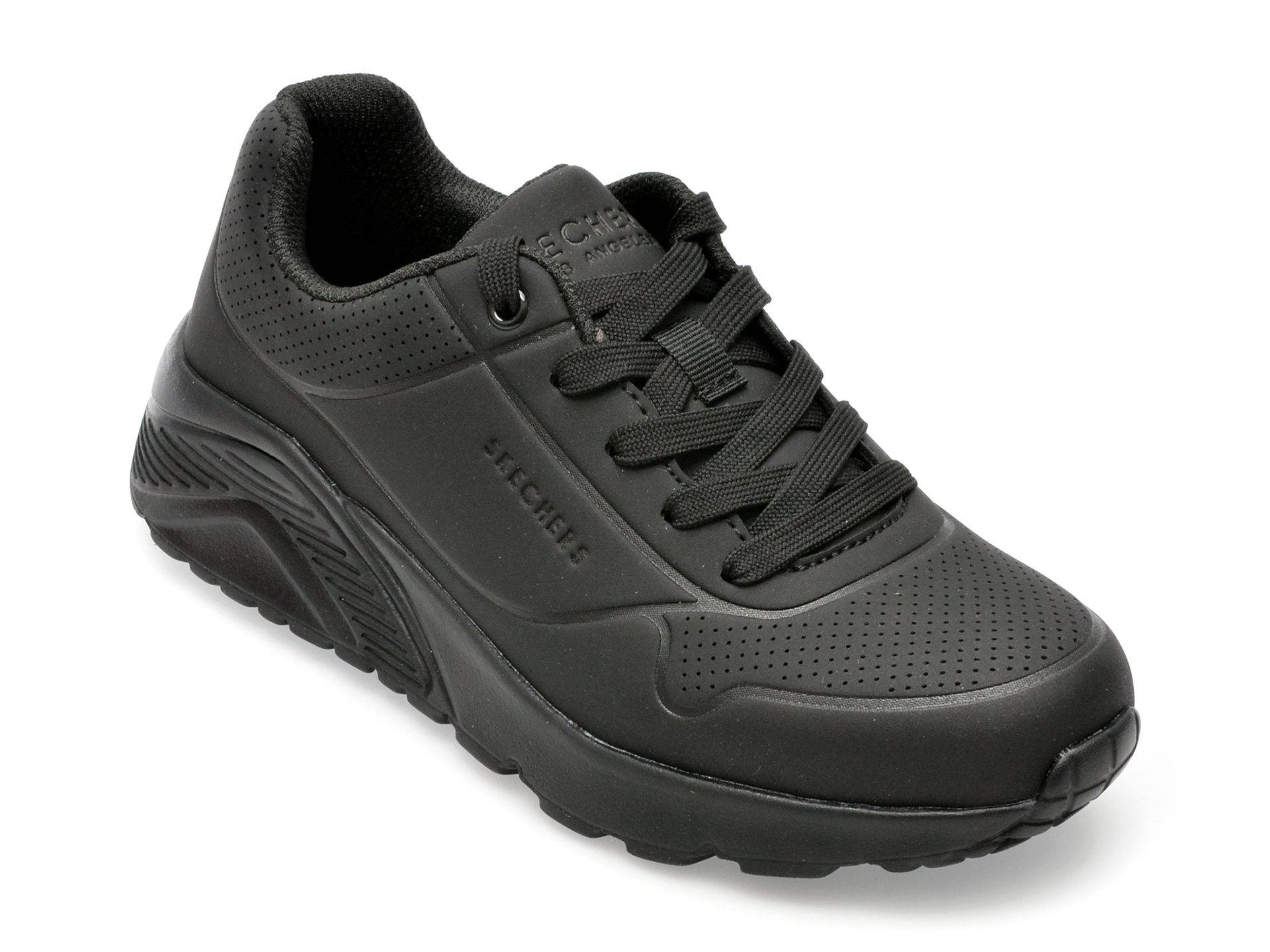 Pantofi SKECHERS negri, 403694L, din piele ecologica imagine reduceri black friday 2021 otter.ro