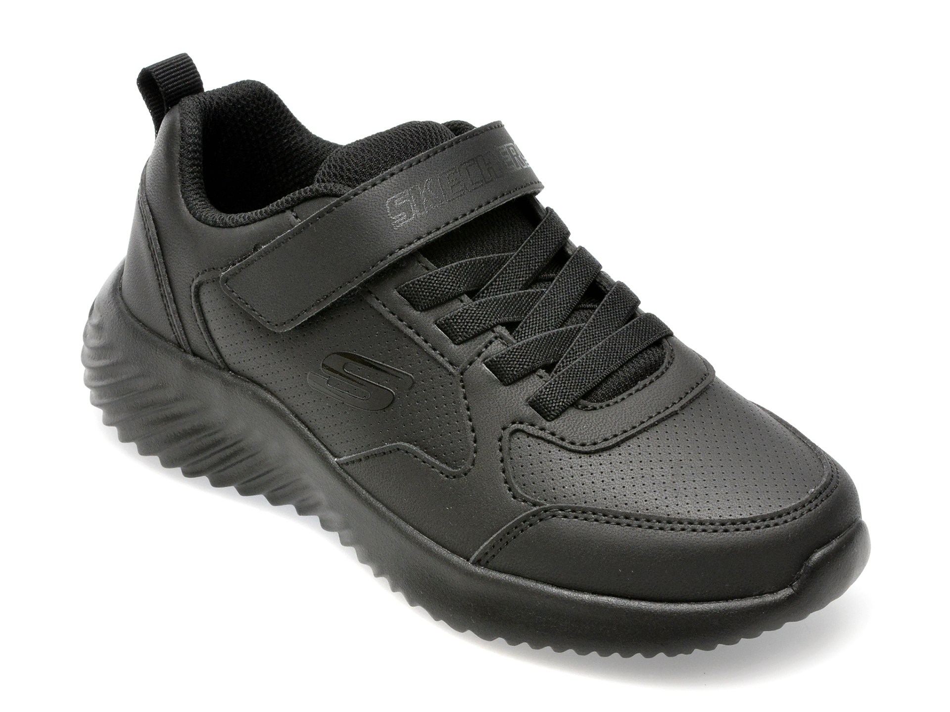 Pantofi SKECHERS negri, 405626L, din piele ecologica imagine reduceri black friday 2021 otter.ro